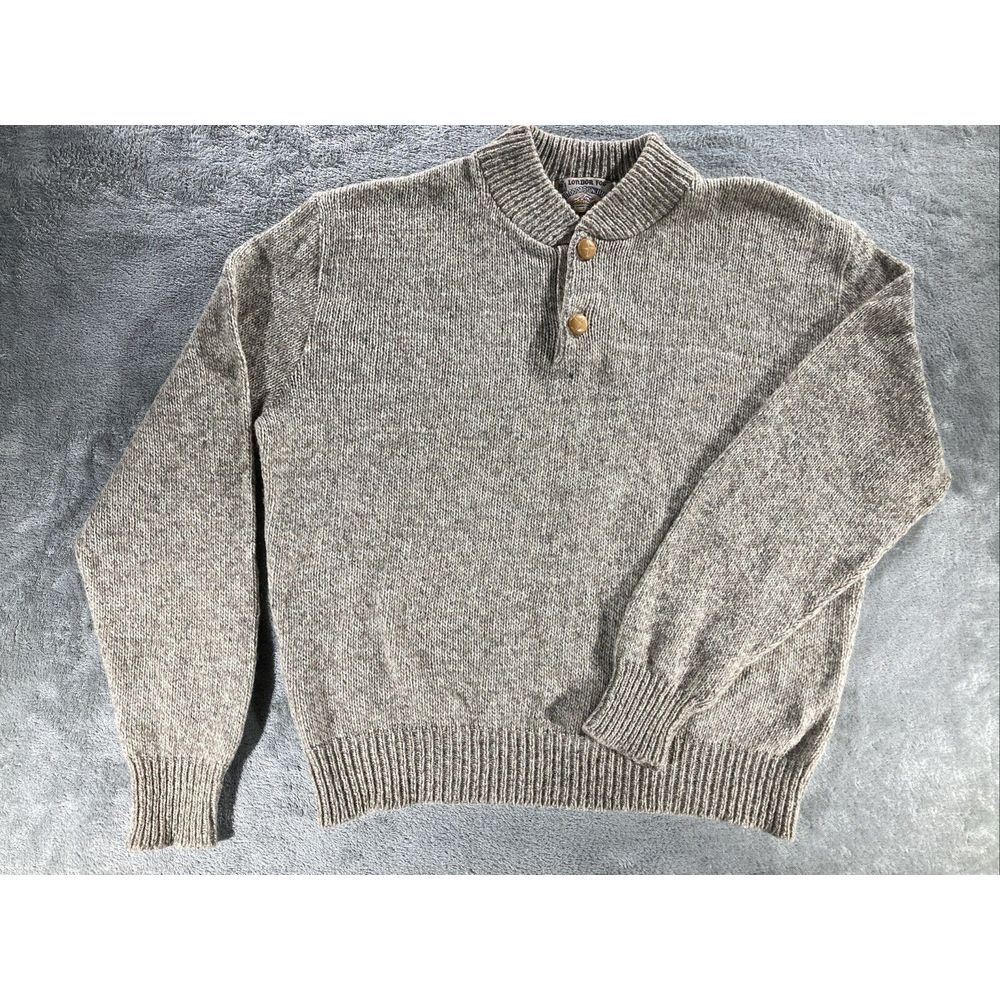 Vintage London Fog Outdoors Unlimited Sweater Women's Size 1X Tan Two Button‎